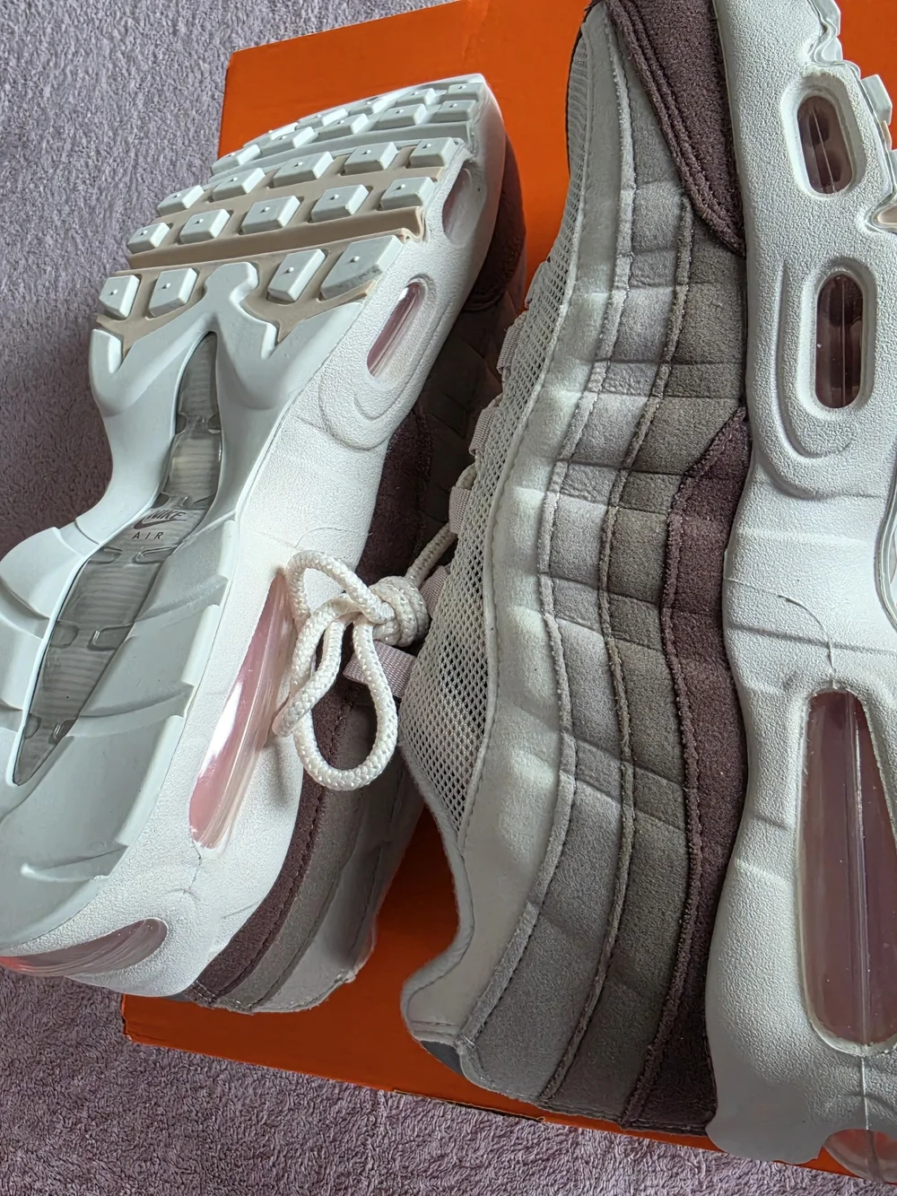Nike Women’s Air Max 95 Sneakers in Cream and Brown